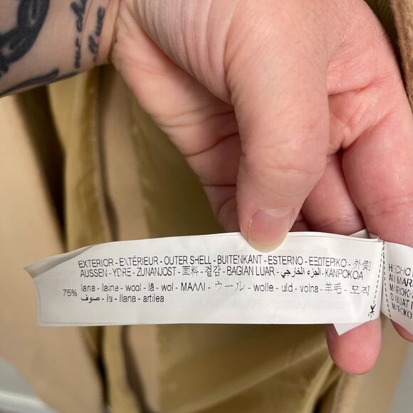 Zara x Kaia Gerber Wool Blend Long Overcoat Camel Large Classic Capsule Timeless - Picture 13 of 16